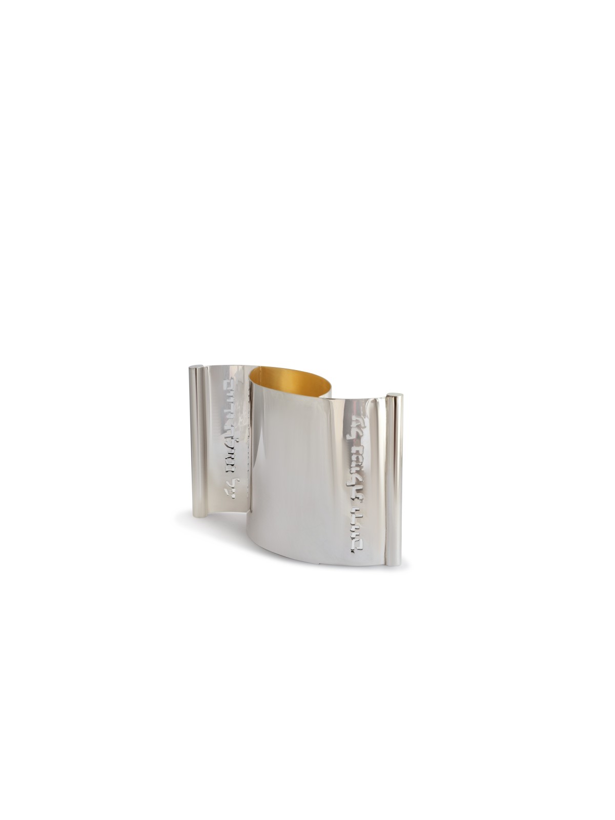 כוס כביסה קשת מכסף סטרלינג עם ברכה , כוסות כביסה מודרניות ,